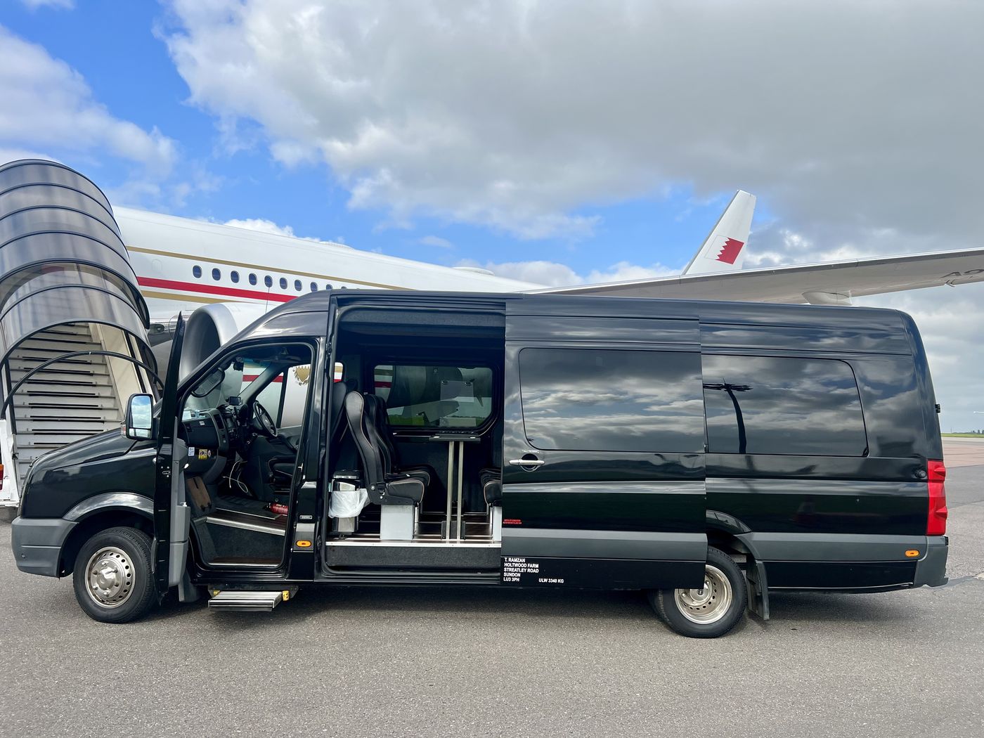 Festival transport Bedford group minibus